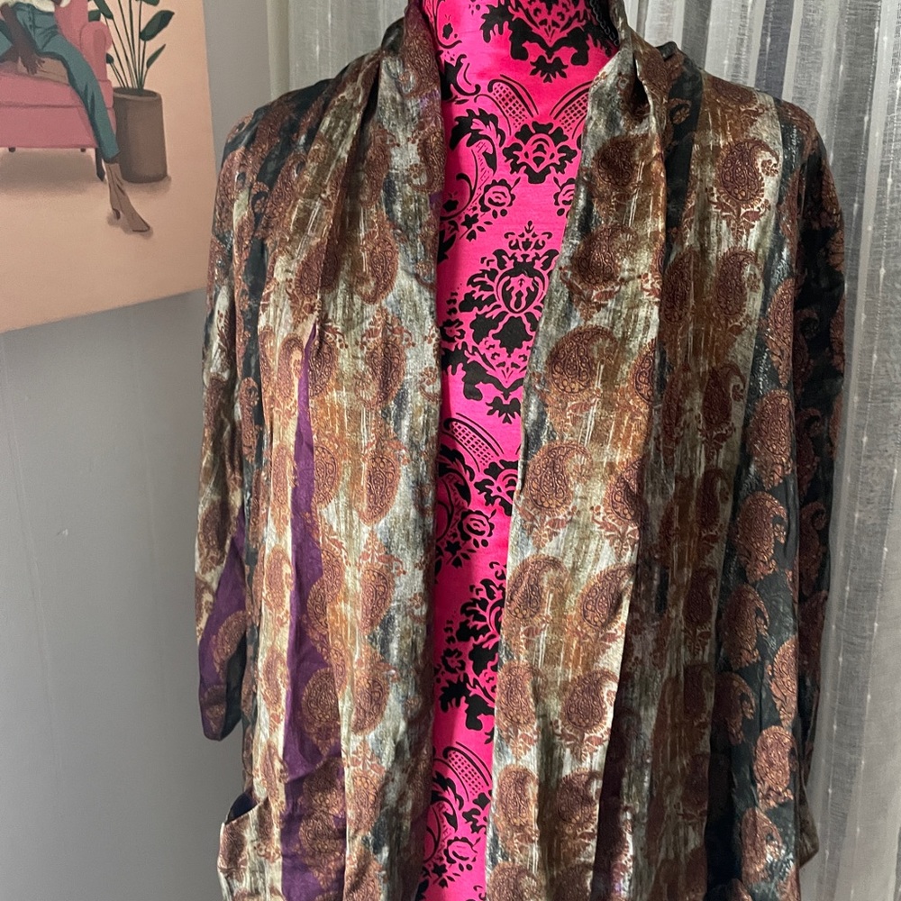 APNY 100% Silk Kimono Patti Jacket